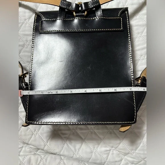 Dooney and Bourke Saffiano Black Leather Backpack - Picture 11 of 16